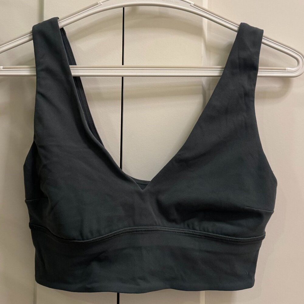 lululemon Align V-Neck Bra *Light Support, C/D Cup in Dark Forest, Size 8
